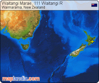 Waitangi Marae, 111 Waitangi R satellite map