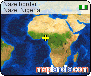 Naze border satellite map