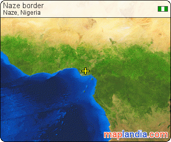 Naze border satellite map