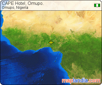 CAPE Hotel, Omupo. satellite map