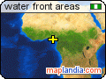 water front areas satellite map