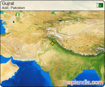 Gujrat satellite map
