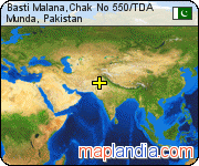 Basti Malana,Chak No 550/TDA satellite map
