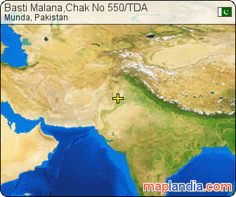 Basti Malana,Chak No 550/TDA satellite map