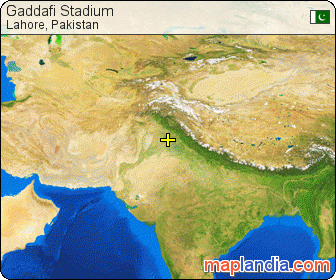 Gaddafi Stadium satellite map