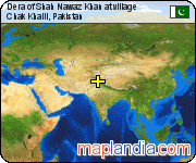 Dera of Shah Nawaz Khan at village satellite map