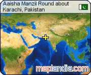 Aaisha Manzil Round about satellite map