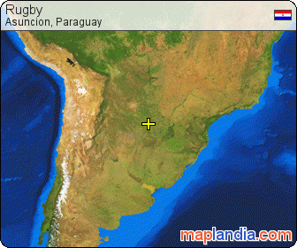 Rugby satellite map