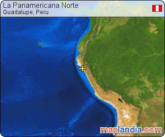 La Panamericana Norte satellite map