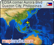 EDSA corner Aurora Blvd satellite map