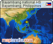Bayambang national HS satellite map