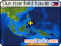 Our rice field house satellite map