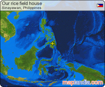 Our rice field house satellite map