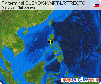 FX terminal CUBAO/SM/MRT/LRT/RECTO satellite map