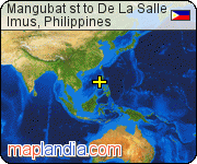 Mangubat st to De La Salle satellite map