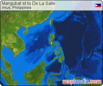 Mangubat st to De La Salle satellite map