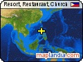 Resort, Restaurant, Church satellite map