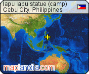 lapu lapu statue (camp) satellite map
