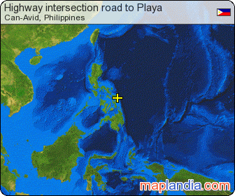 Highway intersection road to Playa  satellite map