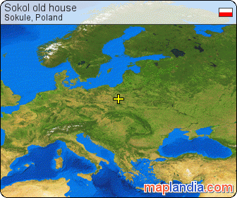 Sokół old house satellite map
