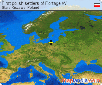 First polish settlers of Portage WI satellite map