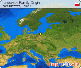 Landowski Family Origin satellite map