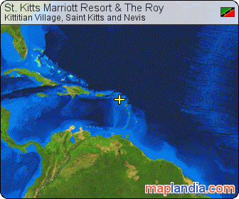 St. Kitts Marriott Resort & The Roy satellite map