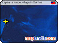 Lepea, a model village in Samoa satellite map