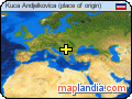 Kuca Andjelkovica (place of origin) satellite map