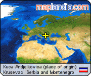 Kuca Andjelkovica (place of origin) satellite map