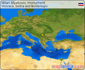 Milan Mijalkovic monument satellite map