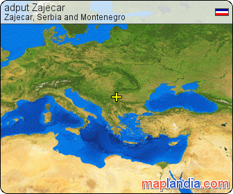 adput Zajecar satellite map