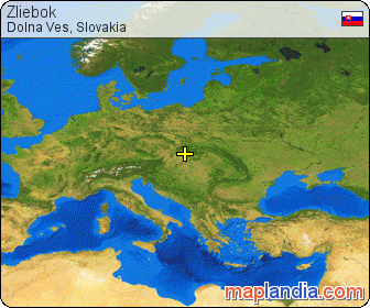 Žliebok satellite map