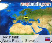 Soviet tank satellite map