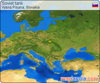 Soviet tank satellite map