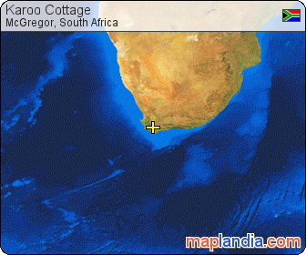 Western Cape Satellite Map Karoo Cottage | Mcgregor Google Satellite Map