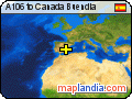 A106 to Canada Buendia satellite map