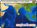 THE LARGEST HARBOR IN SRI LANKA satellite map