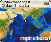 Chilaw west coast satellite map