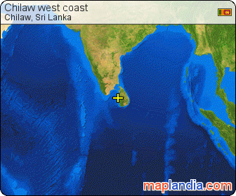 Chilaw west coast satellite map