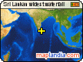 Sri Lankan widest waterfall satellite map