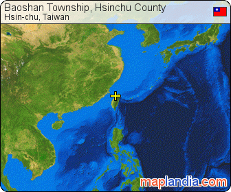 Baoshan Township, Hsinchu County satellite map