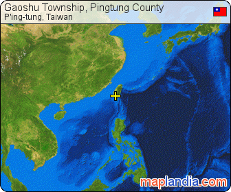 Gaoshu Township, Pingtung County satellite map