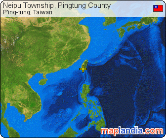 Neipu Township, Pingtung County satellite map