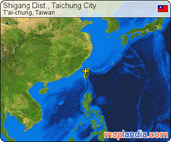 Shigang Dist., Taichung City satellite map