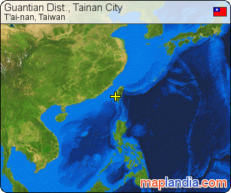 Guantian Dist., Tainan City satellite map
