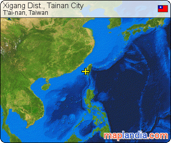 Xigang Dist., Tainan City satellite map