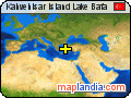 Kahvehisar Island Lake Bafa satellite map
