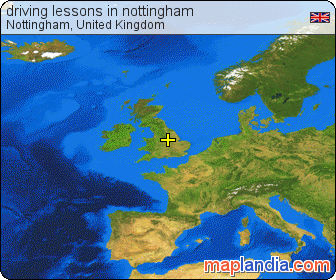 driving lessons in nottingham satellite map