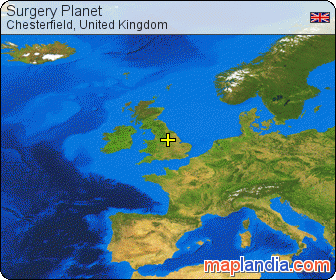 Surgery Planet satellite map